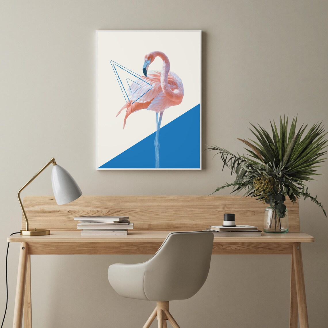 Flamingo Art Print, Minimalist Scandinavian - Image 3