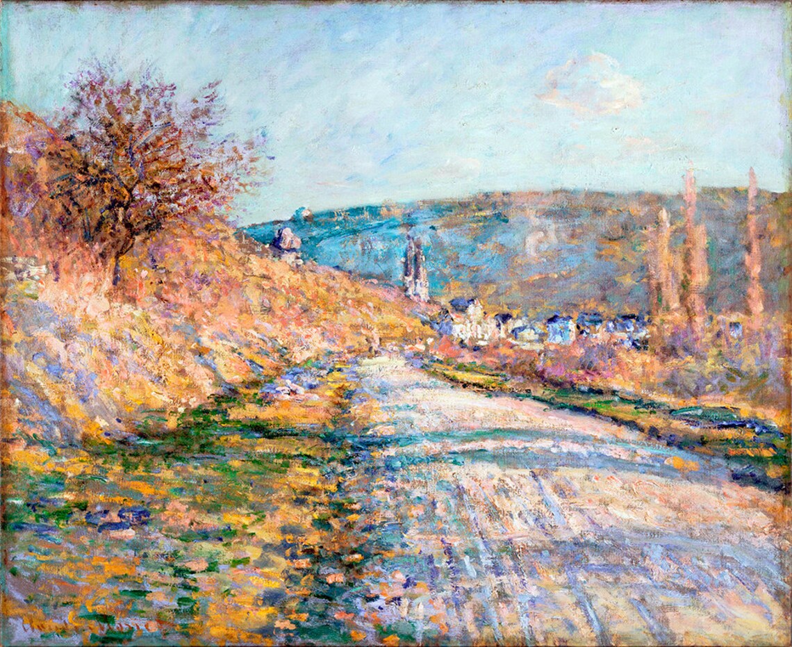 Claude Monet The Road To Vtheuil Fine Art Glice 1879 Sku 0136 - Image 2