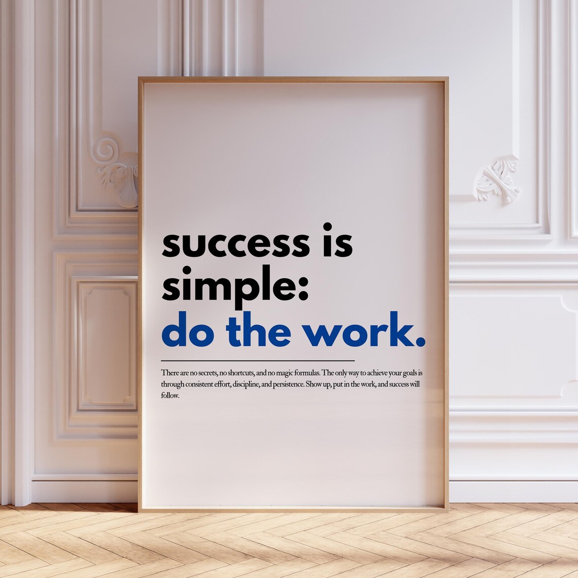 Success Is Simple Do The Work Motivational Poster