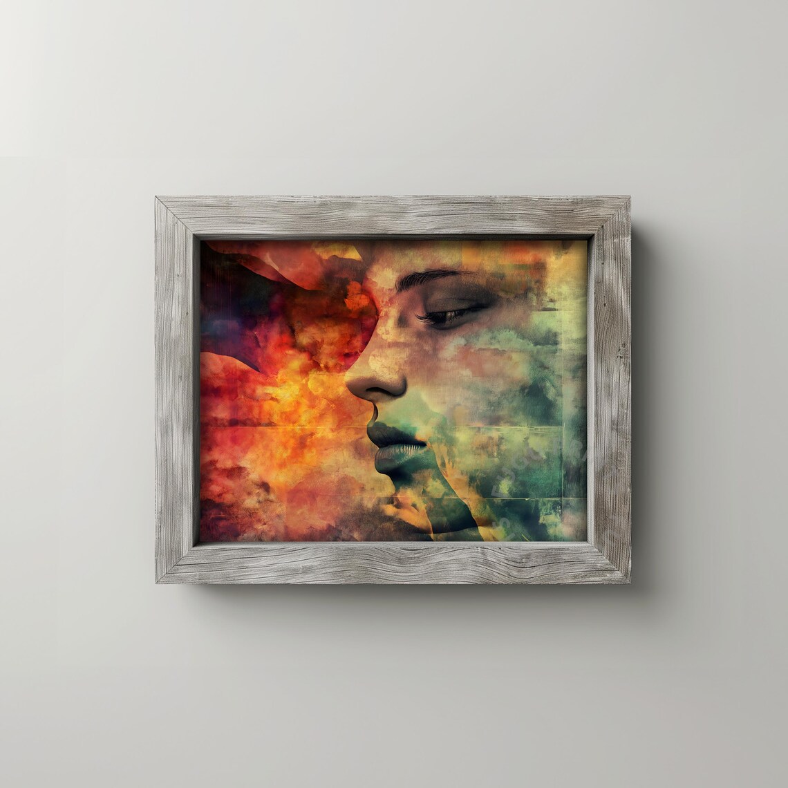 Abstract Woman Modern Face Portrait - Image 2