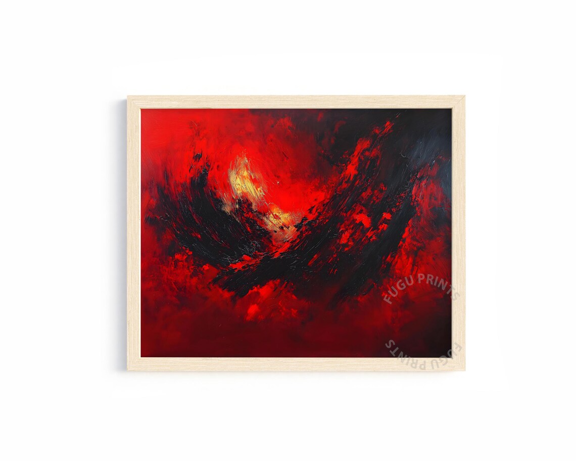 Abstract Expressionist Wall Art, Bold Home Decor