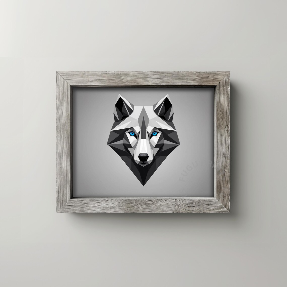 Geometric Wolf Art Print, Modern Minimalist Decor - Image 2