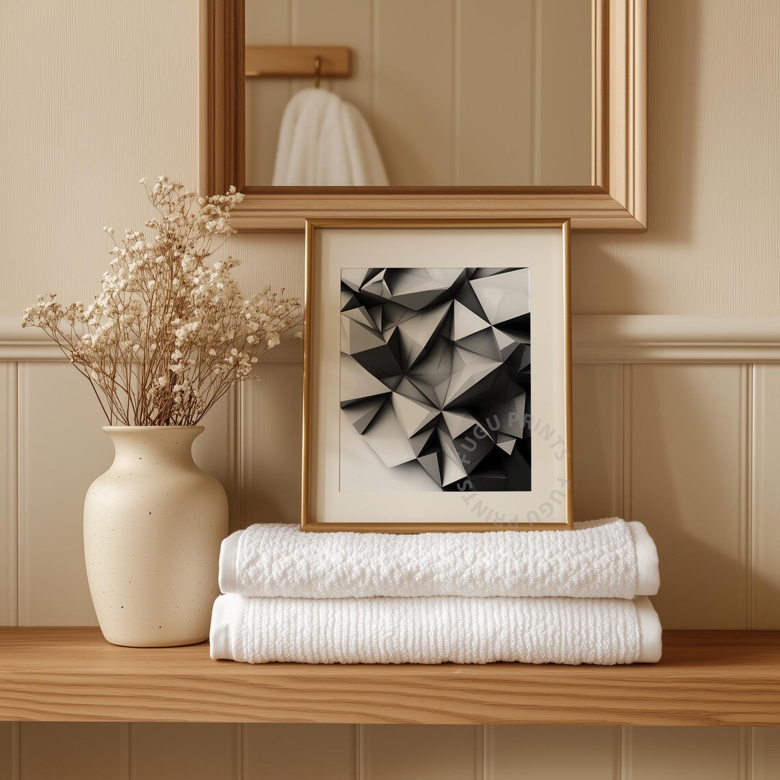 Geometric Abstract Polygon, Minimalist Wall Art - Image 3