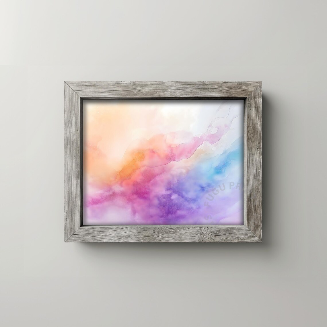 Pastel Abstract Watercolor Gradient, Modern Wall Art - Image 2