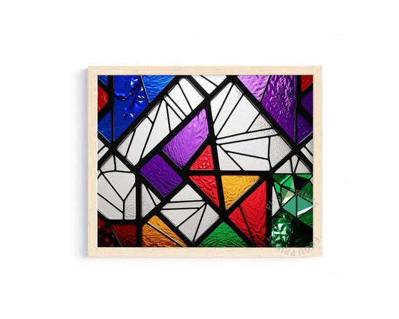 Geometric Stained Glass Modern Art