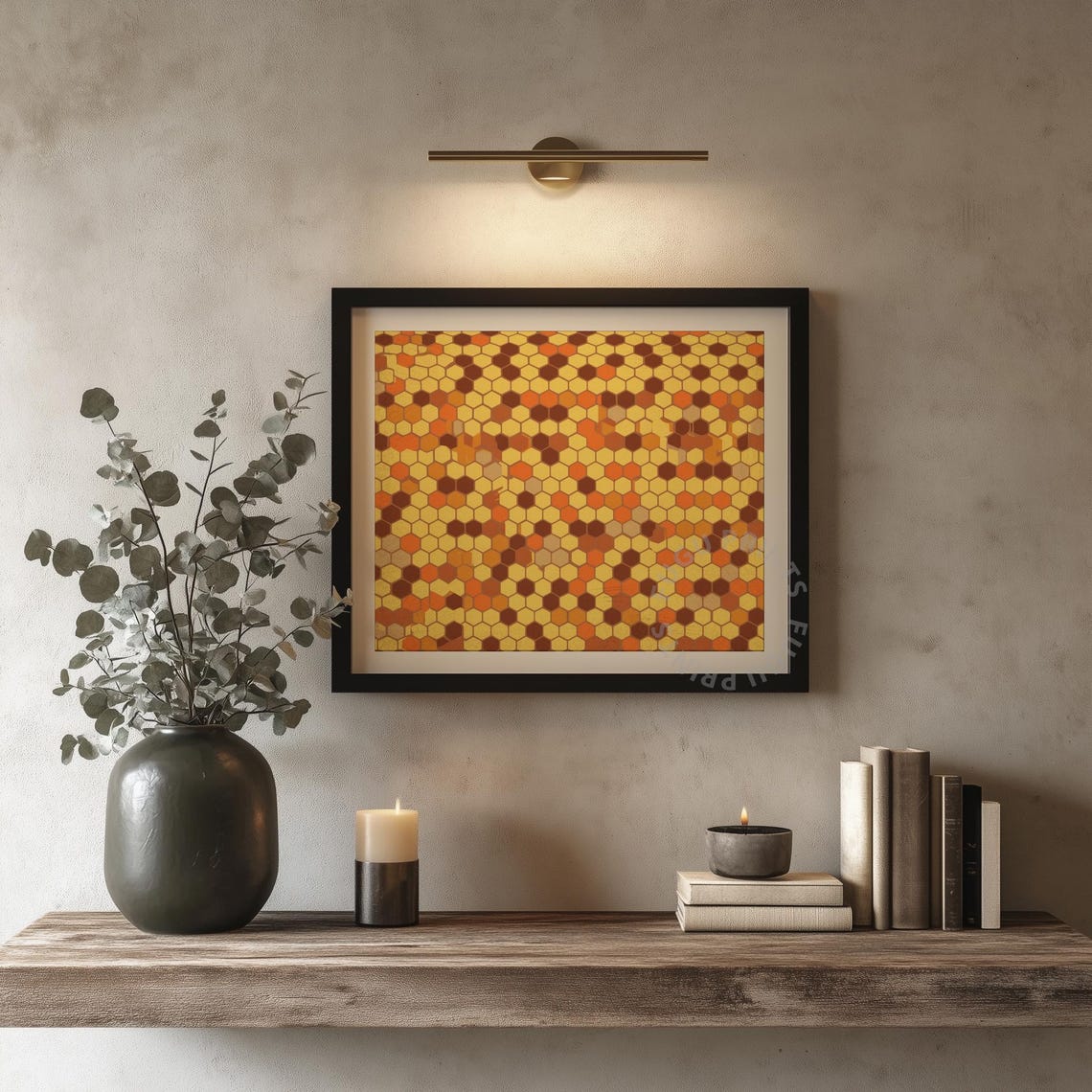 Honeycomb Print, Geometric Wall Art - Image 4