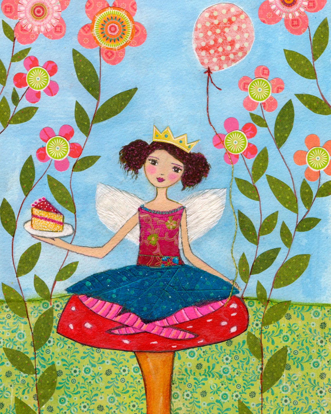 Fairy Art Print Birthday Fairy Art Print Birthday Girl Art Print Nursery Art Print Nursery Decor Nursery Art Children Art