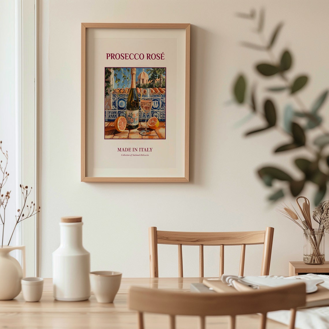 Prosecco Rose Italian Sparkling Wine Villa Maiolica Art Poster - Image 3