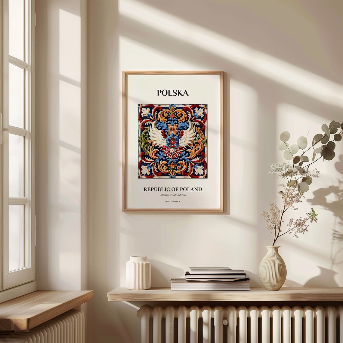 Polska Polish Folk Eagle Baroque Tile National Style Decor Poster - Image 3