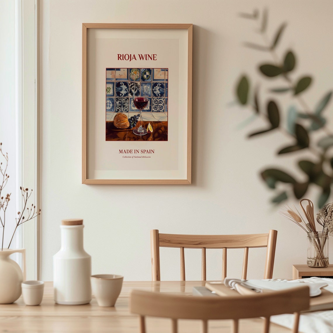 Rioja Spanish Red Wine National Delicacy Vineyard Art Poster - Image 3