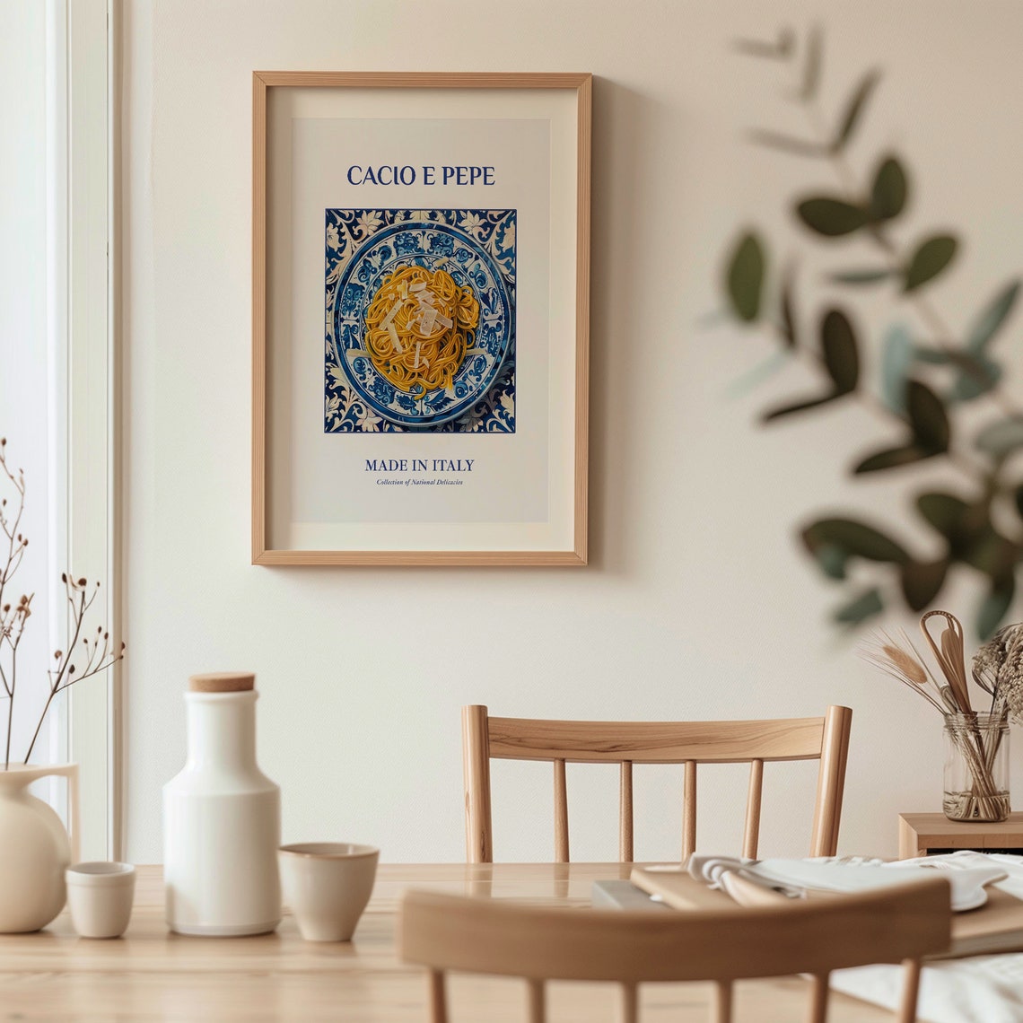Cacio E Pepe Italian Roman Pasta National Delicacy Food Poster - Image 3