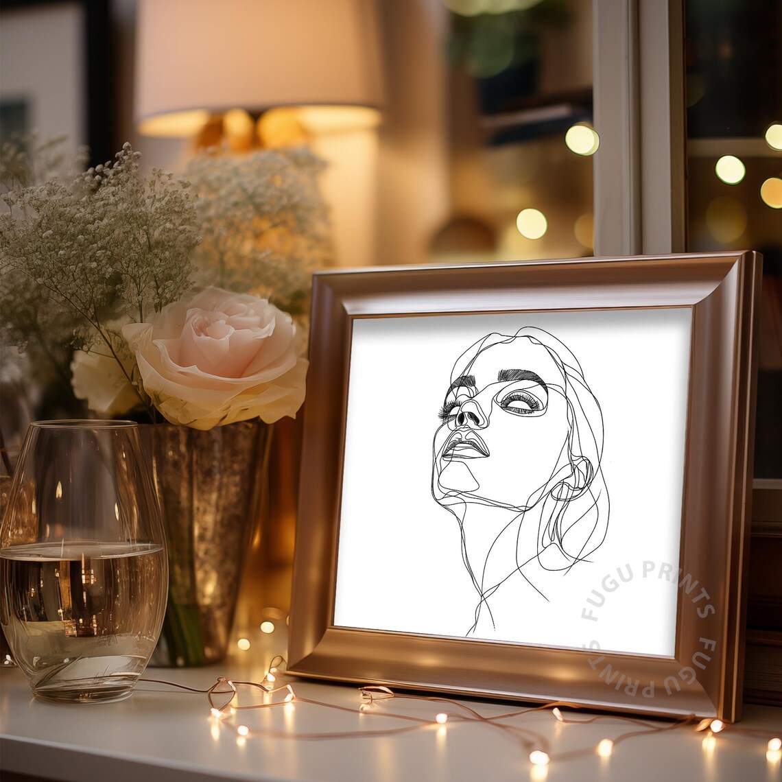 Minimalist Woman Face Line Art, Modern Decor - Image 3