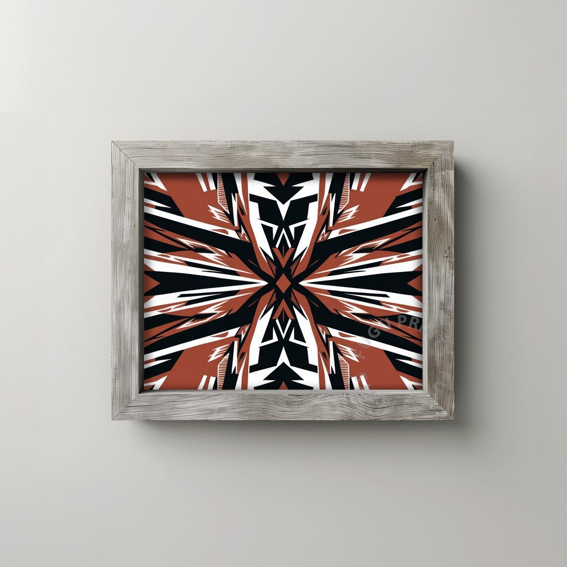 Geometric Abstract Print Terracotta Wall Art Boho Minimalist Decor 408 - Image 2