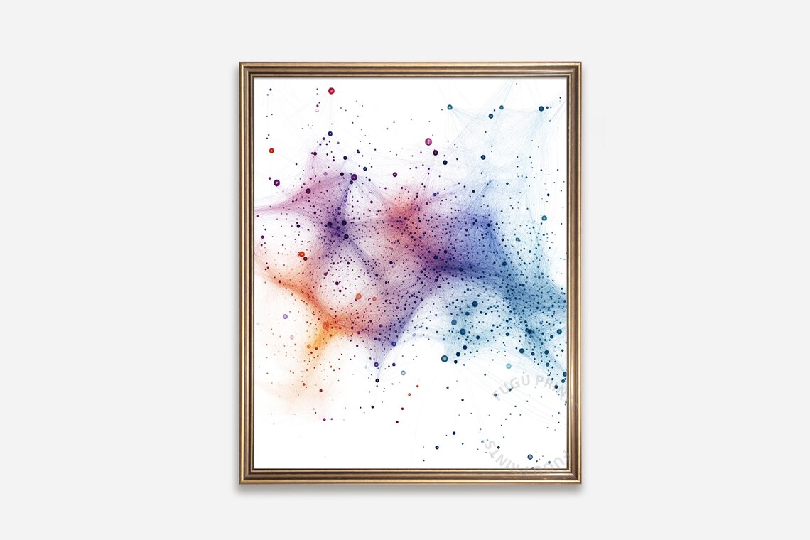 Network Abstract Data Art, Minimalist Style