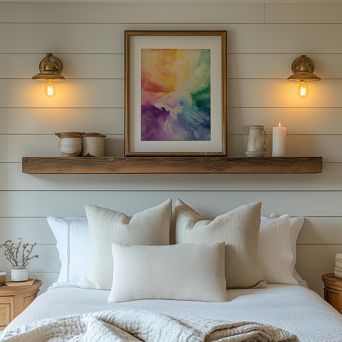 Rainbow Swirl Abstract Colorful Wall Art Modern Art Print Home Decor 205 - Image 2