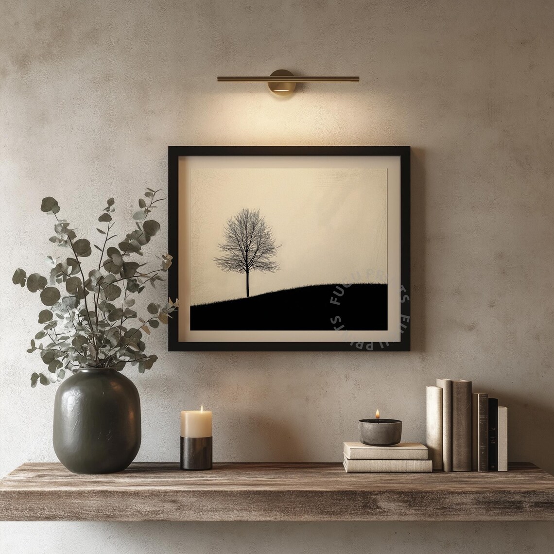 Minimalist Tree Print, Black And White Landscape - Image 4