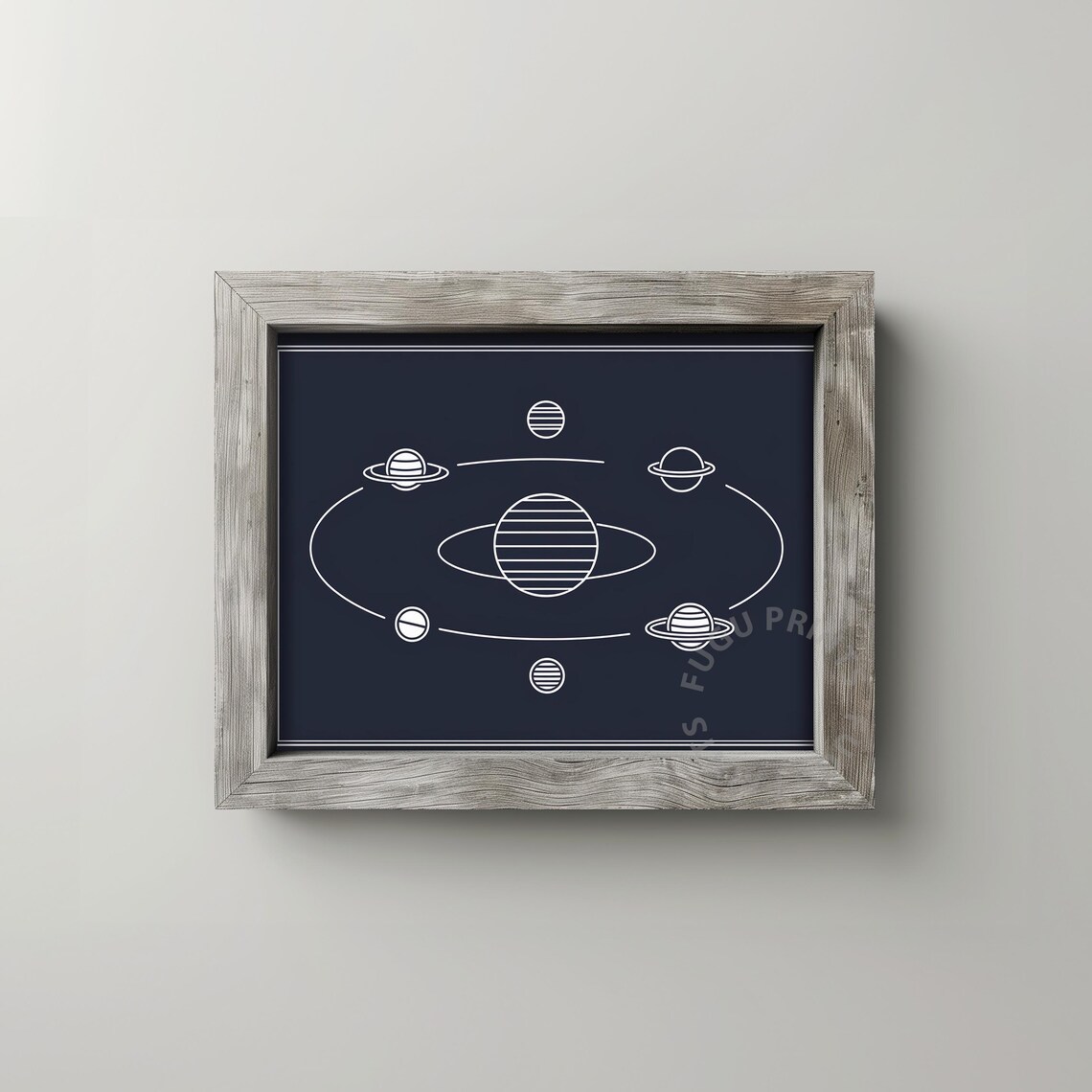 Solar System Minimalist Planets Line Art - Image 2