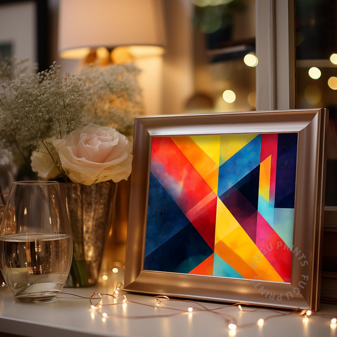 Geometric Art Print Colorful Abstract Wall Art Modern Home Decor 135 - Image 3