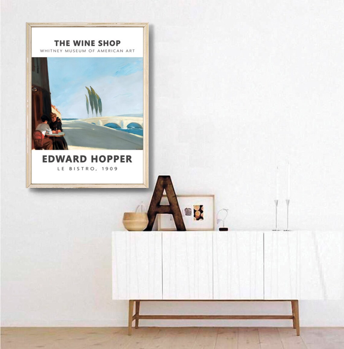 Edward Hopper Le Bistro 1909 The Wine Shop Cafe Scene Art Poster - Image 3