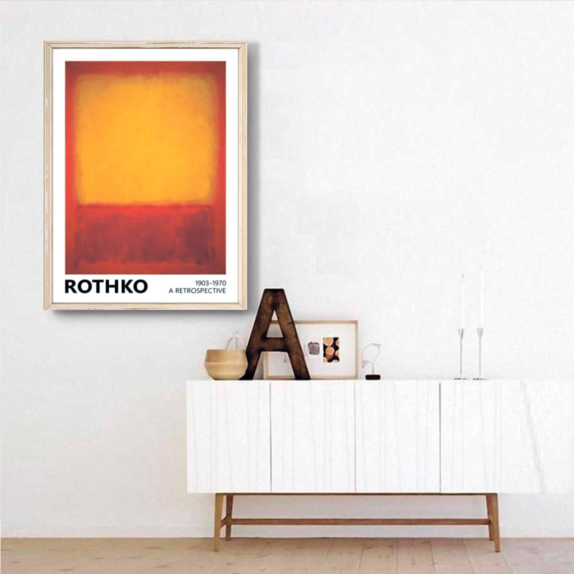 Mark Rothko Red And Yellow Art Print, Minimalism - Image 3