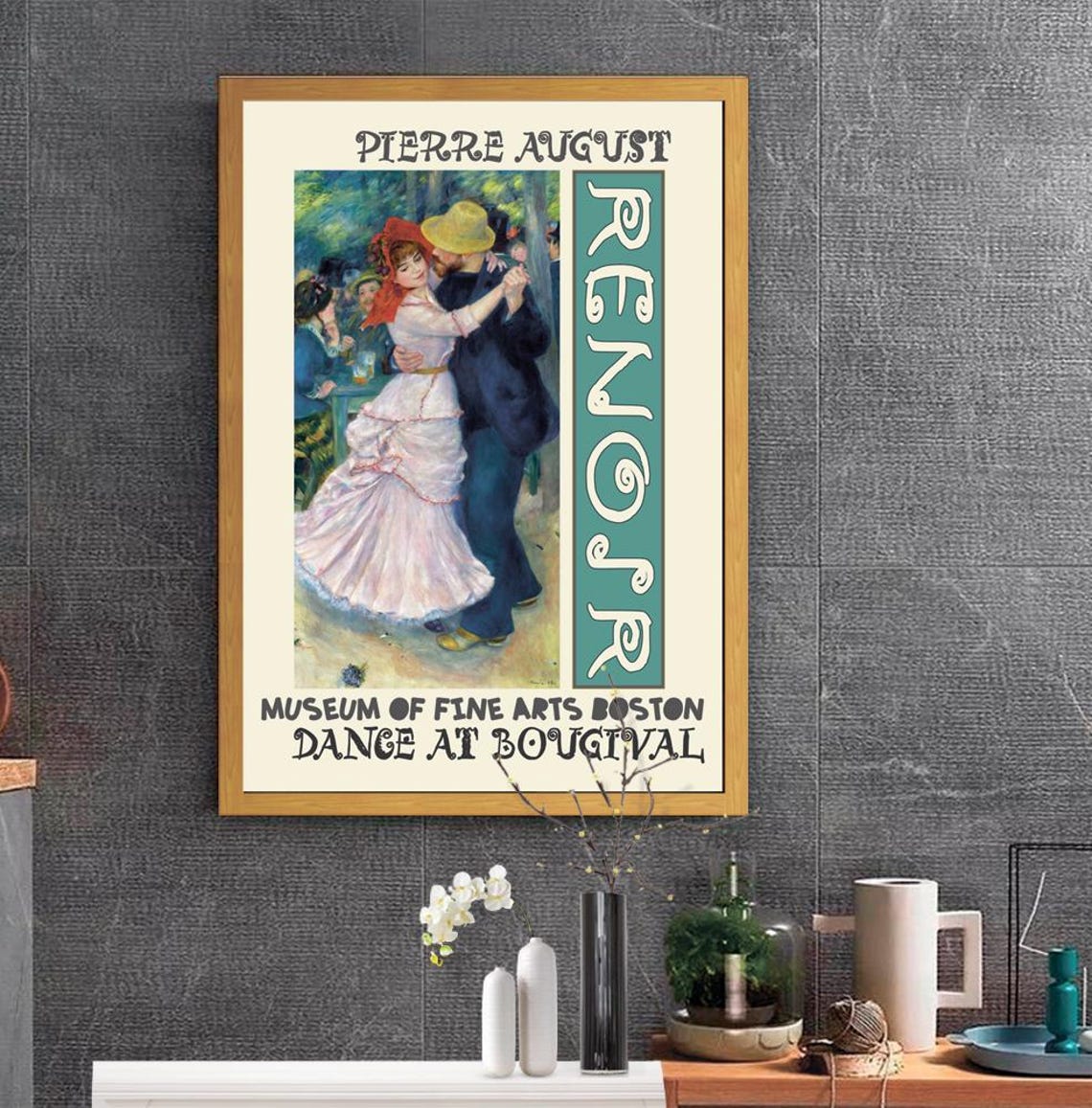 Pierre Auguste Renoir Dance at Bougival Dancing Couple Poster - Image 2