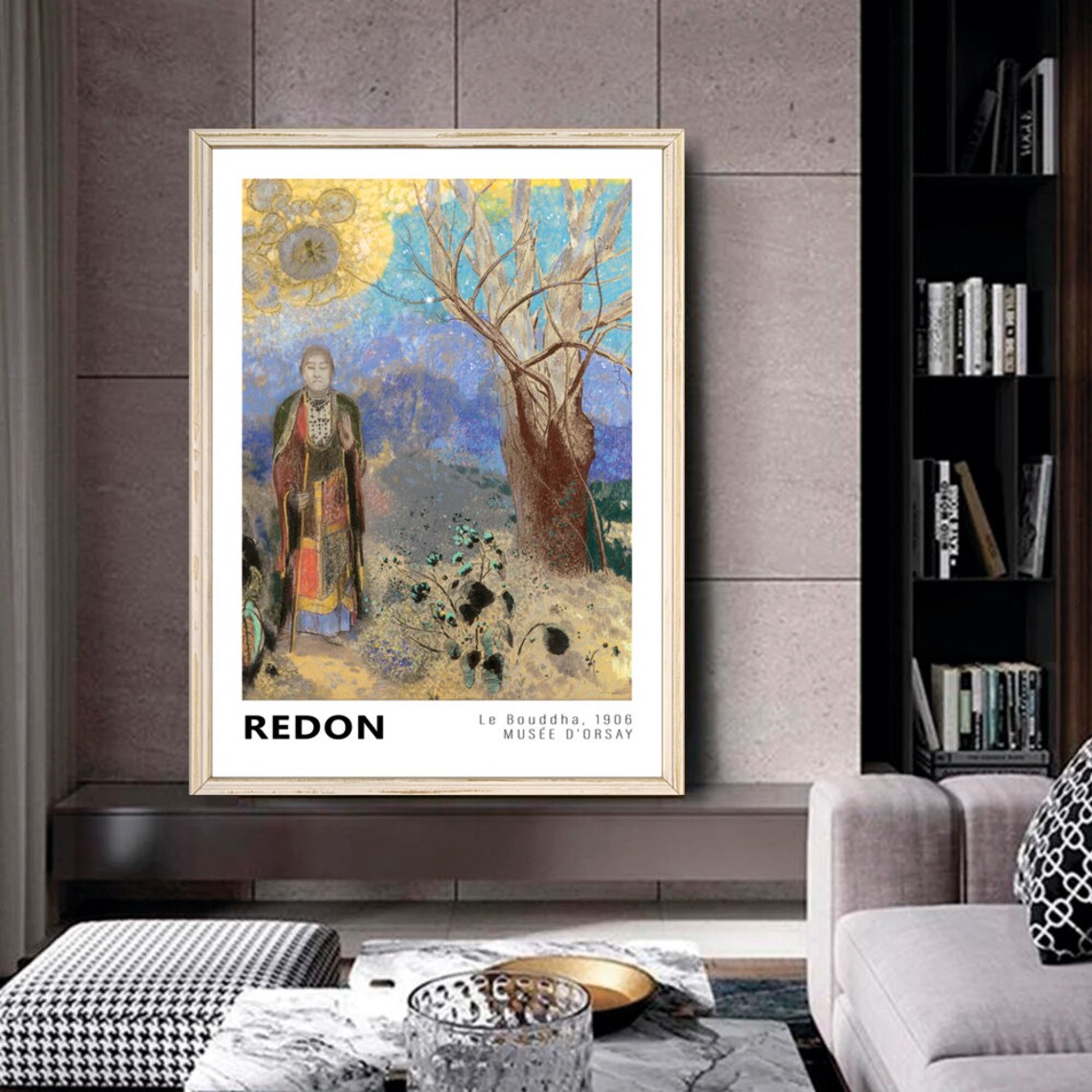 Odilon Redon Le Bouddha 1906 Dreamlike Symbolist Painting Poster - Image 2