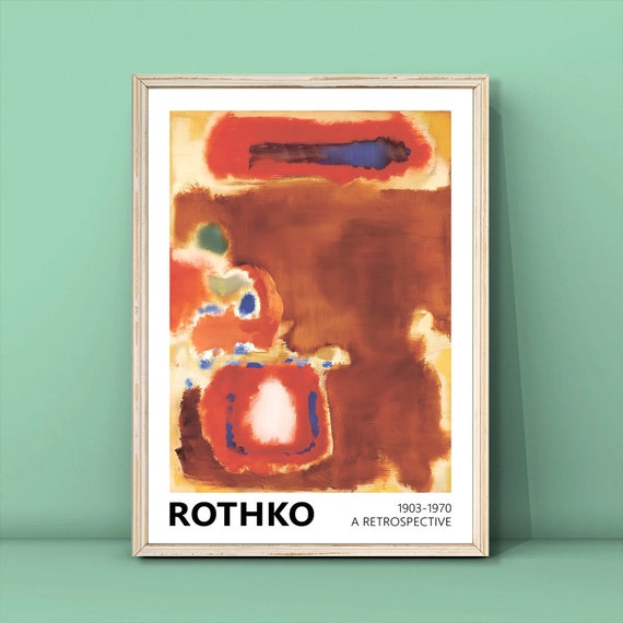 Mark Rothko Untitled Print Art Exhibition Poster Rothko Reproduction Poster Rothko Orange And Beige Print