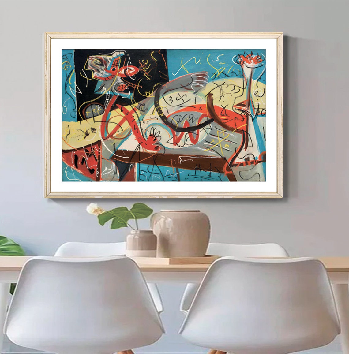 Jackson Pollock Colorful Abstract Expressionist Action Painting Poster - Image 2
