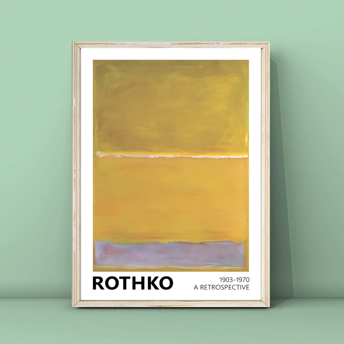 Mark Rothko Yellow Minimalism Exhibition Poster
