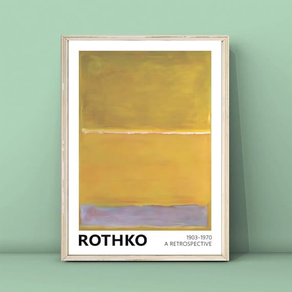 Mark Rothko Yellow Minimalism Exhibition Poster