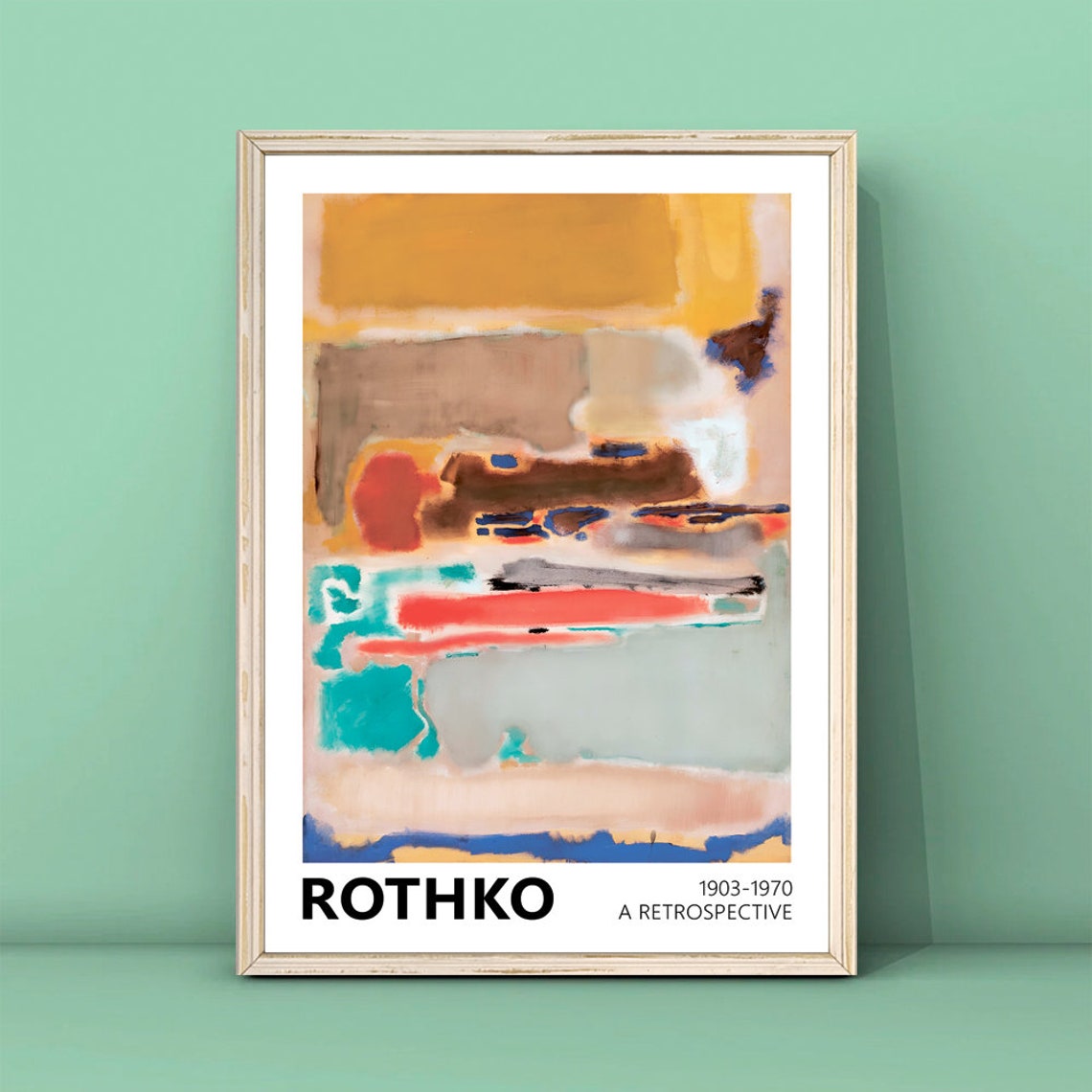 Mark Rothko Colorful Abstract Expressionist Retrospective Poster - Image 3