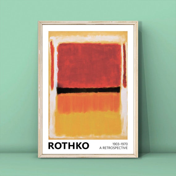 Mark Rothko Orange Red Yellow Art Print Exhibition Print Modern Wall Decor Rothko Reproduction Poster Minimalism Print