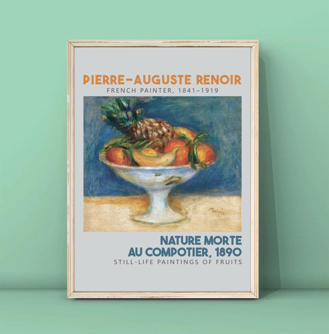 Pierre-Auguste Renoir Nature Morte au Compotier 1890 Fruit Poster