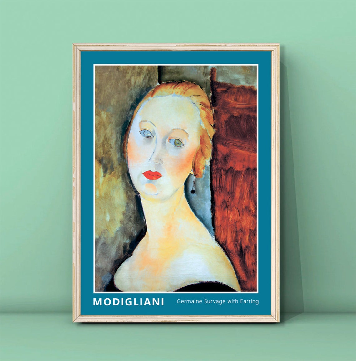 Amedeo Modigliani Germaine Survage Earring Portrait Art Poster