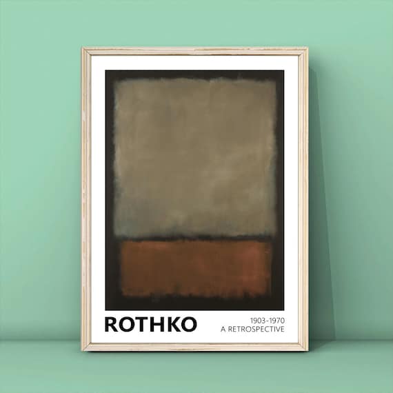 Mark Rothko Brown Color Field A Retrospective Exhibition Art Poster