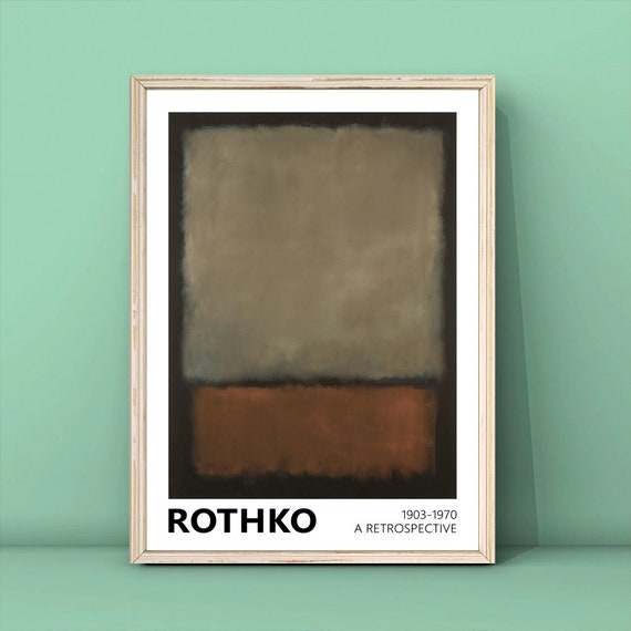 Mark Rothko Brown Print Exhibition Poster Modern Wall Decor Rothko Reproduction Poster Minimalism Print