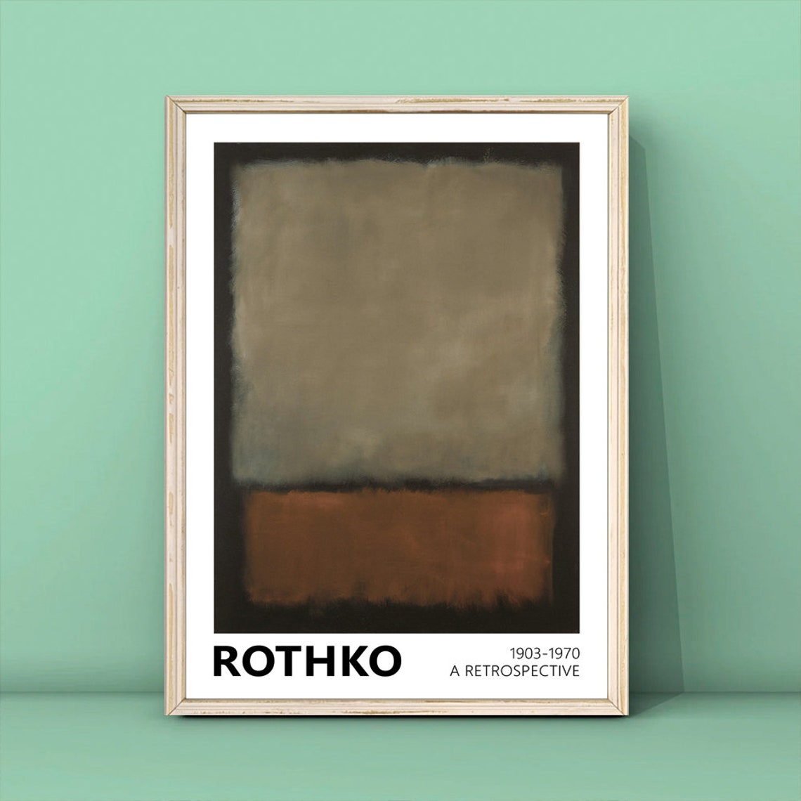 Mark Rothko Brown Color Field A Retrospective Exhibition Art Poster