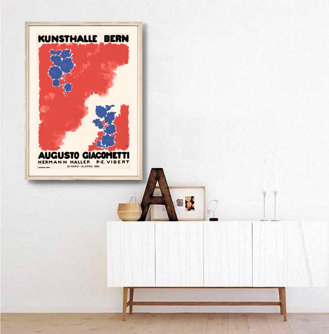 Augusto Giacometti Kunsthalle Bern 1924 Flowers Exhibition Poster - Image 3