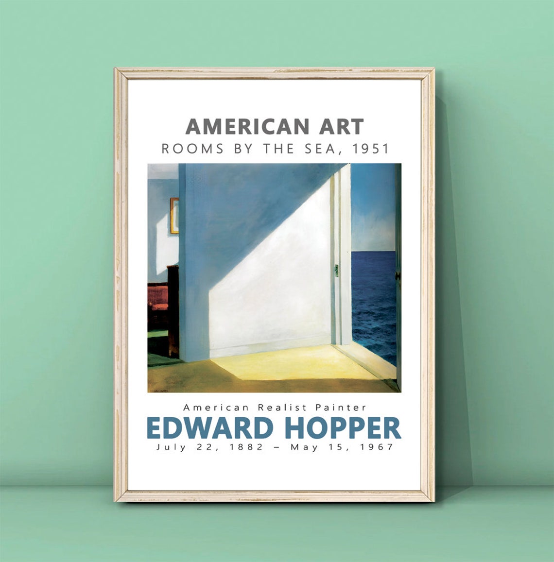 Edward Hopper Rooms By The Sea 1951 Coastal Interior Art Poster