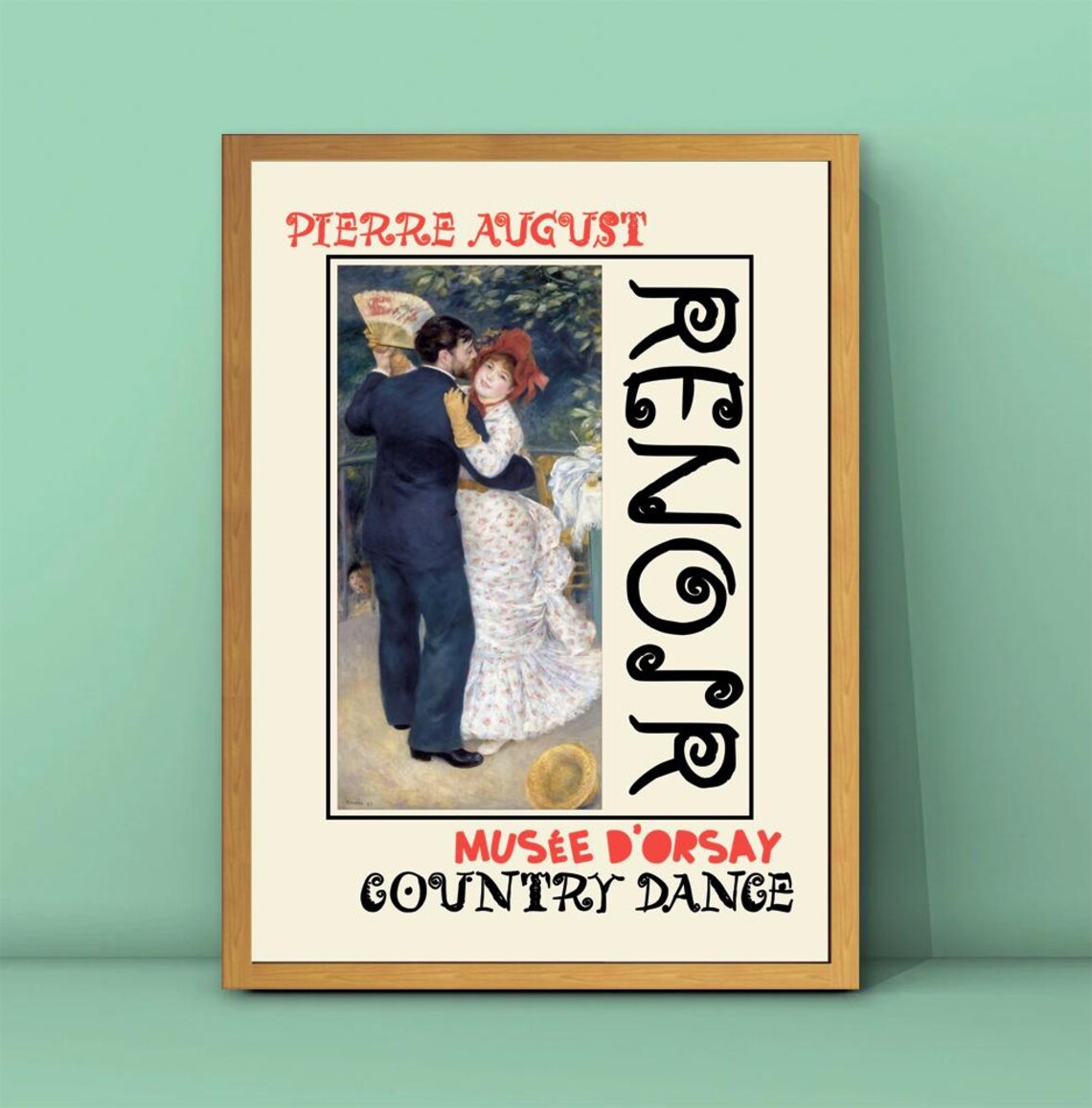 Pierre Auguste Renoir Country Dance Couple Museum Art Poster