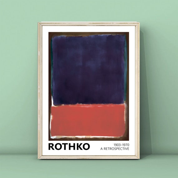 Mark Rothko No14 Print Art Exhibition Poster Mark Rothko Art Poster Rothko Reproduction Poster Minimalism Print