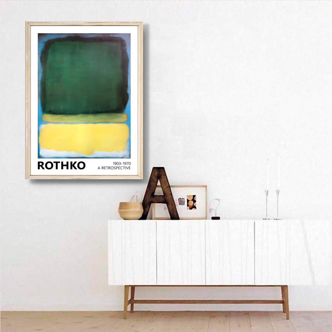 Mark Rothko Green And Yellow Color Field Abstract Art Poster - Image 3
