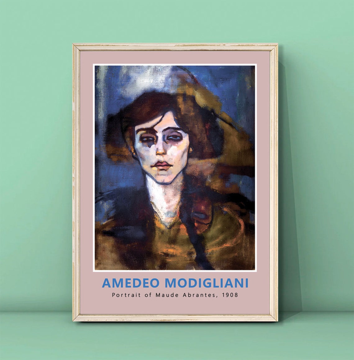Amedeo Modigliani Maude Abrantes 1908 Hat Portrait Art Poster