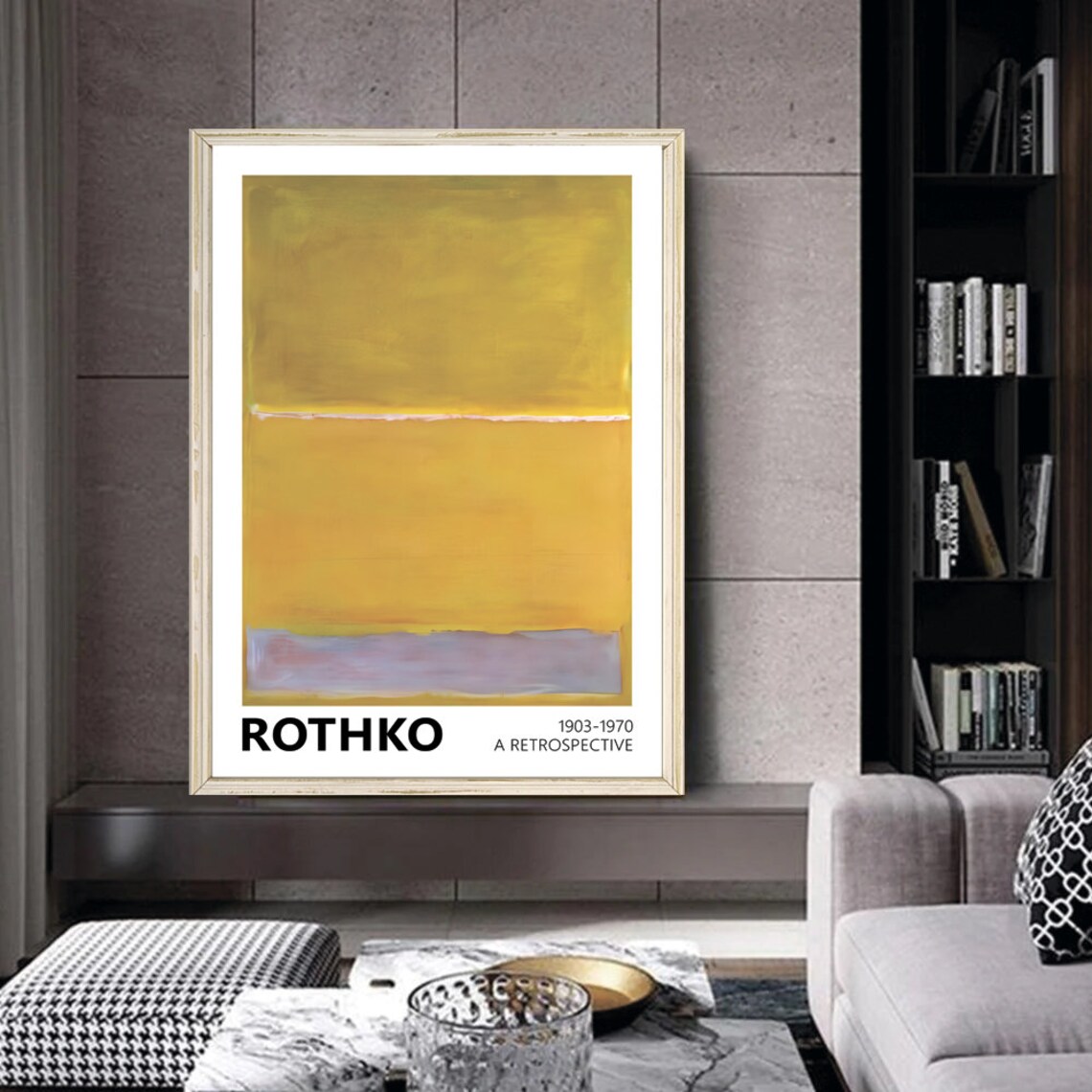 Mark Rothko Yellow Minimalism Exhibition Poster - Image 2