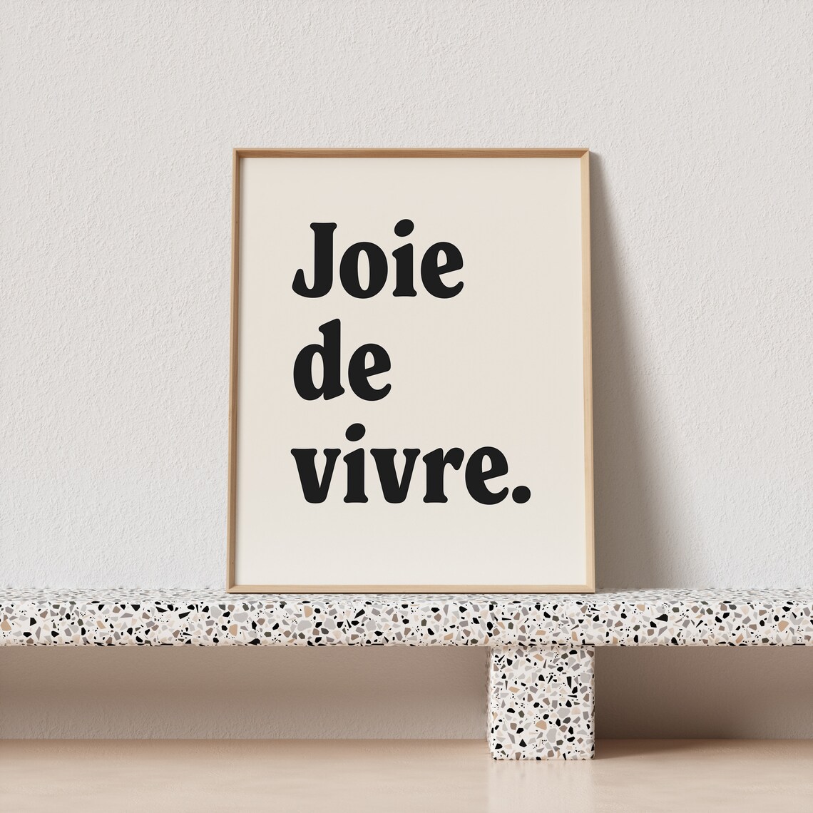 Joie De Vivre Retro Typography Art Print - Image 3