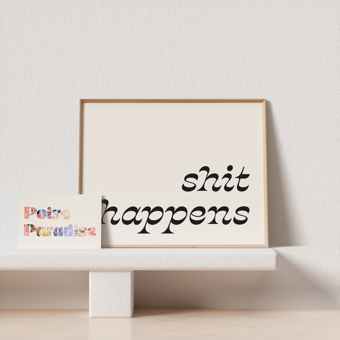 Shit Happens Retro Typography Art Print - Image 4
