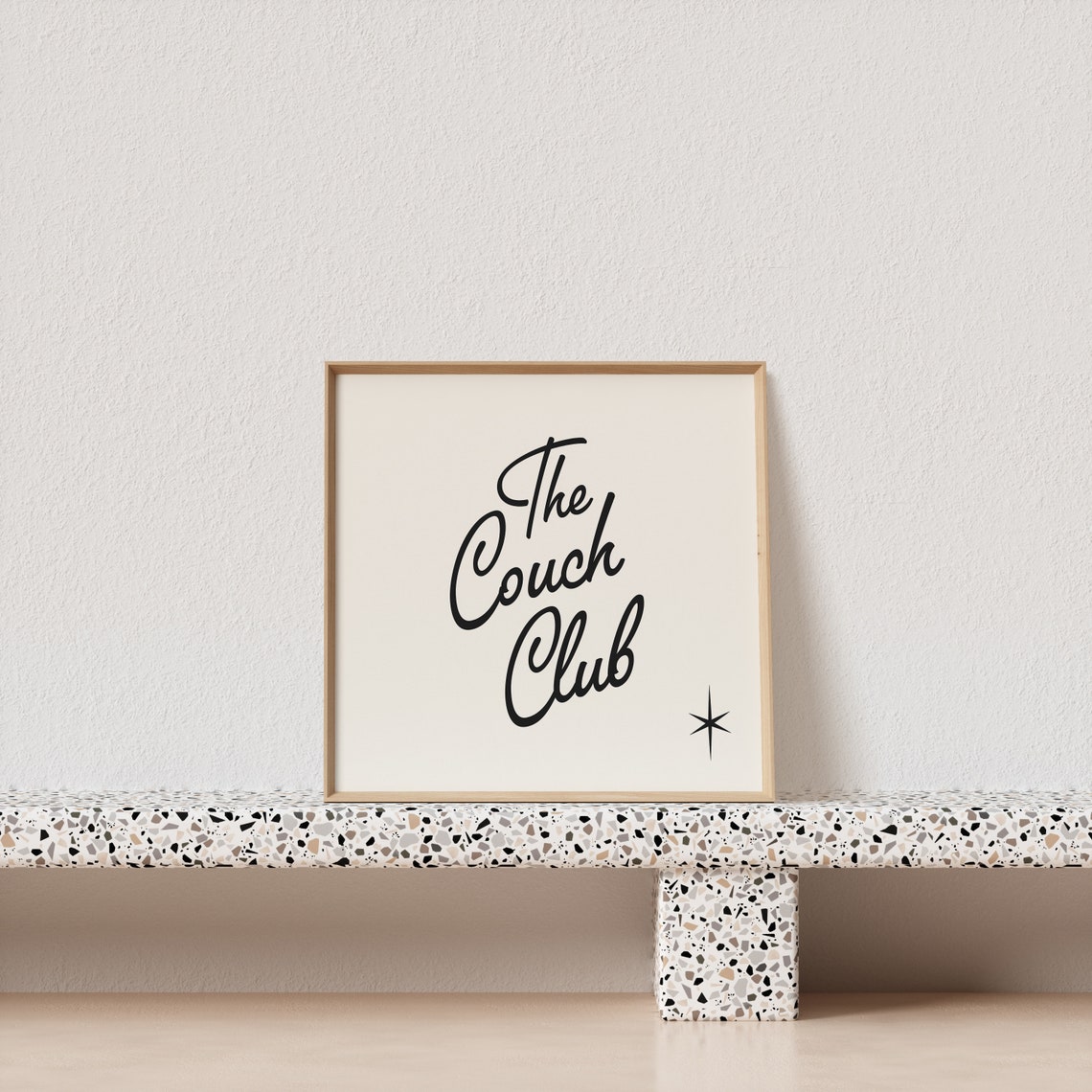 The Couch Club Retro Script Starburst Funny Quote Poster Art - Image 3