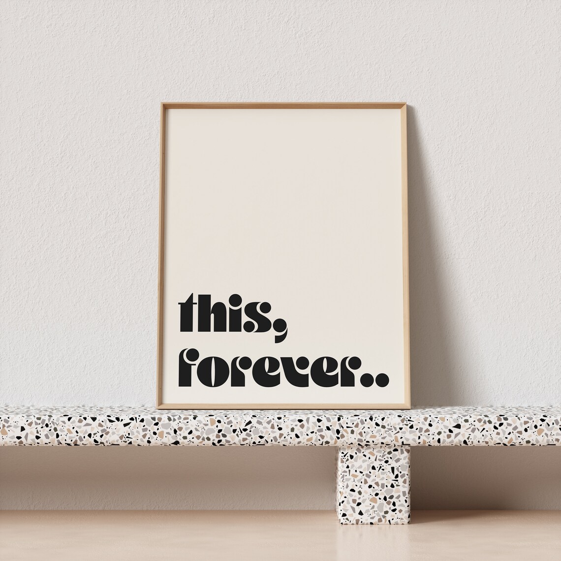Forever Retro Mid-Century Typography Art Print - Image 3