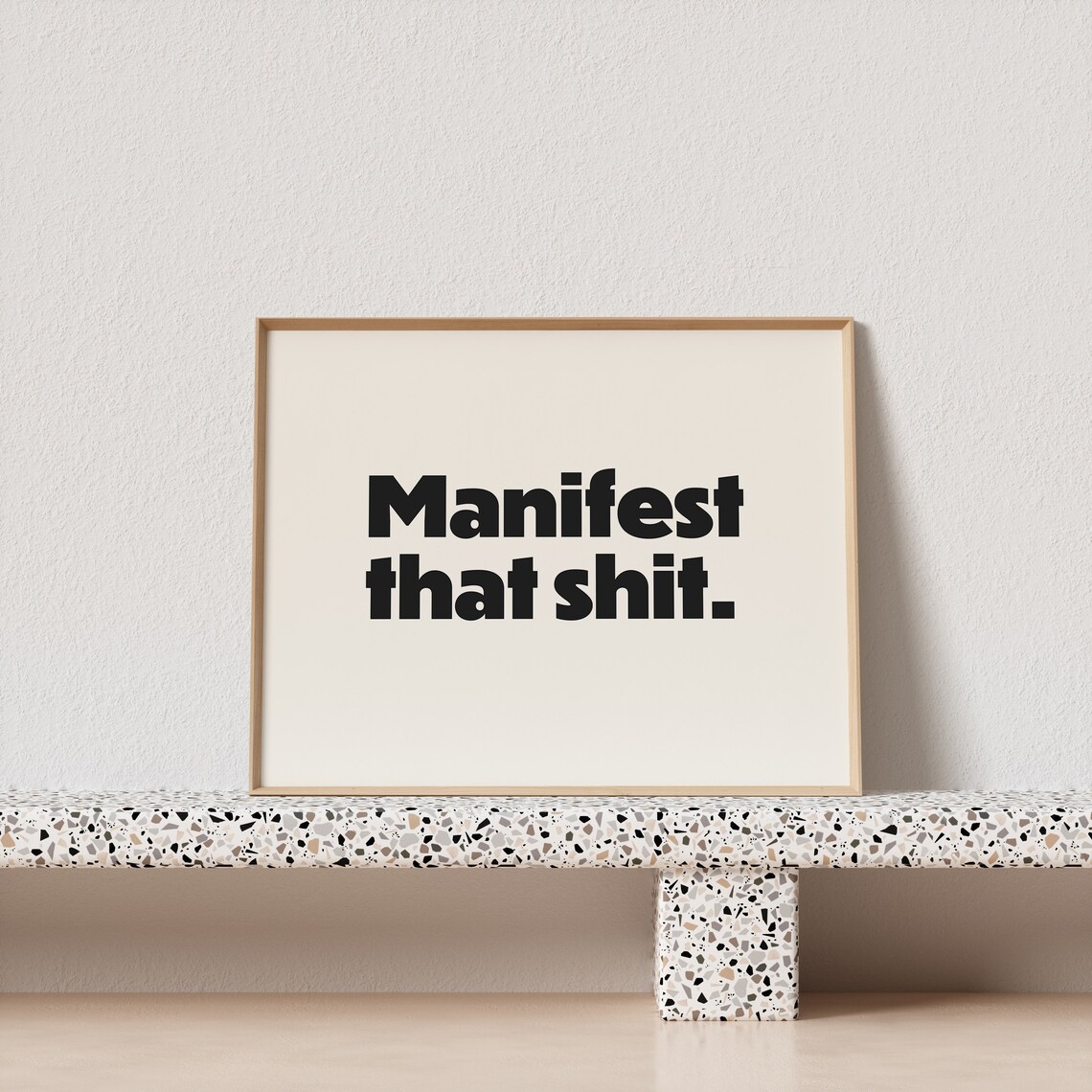 Manifest That Shit Retro Typography Art Print - Image 3