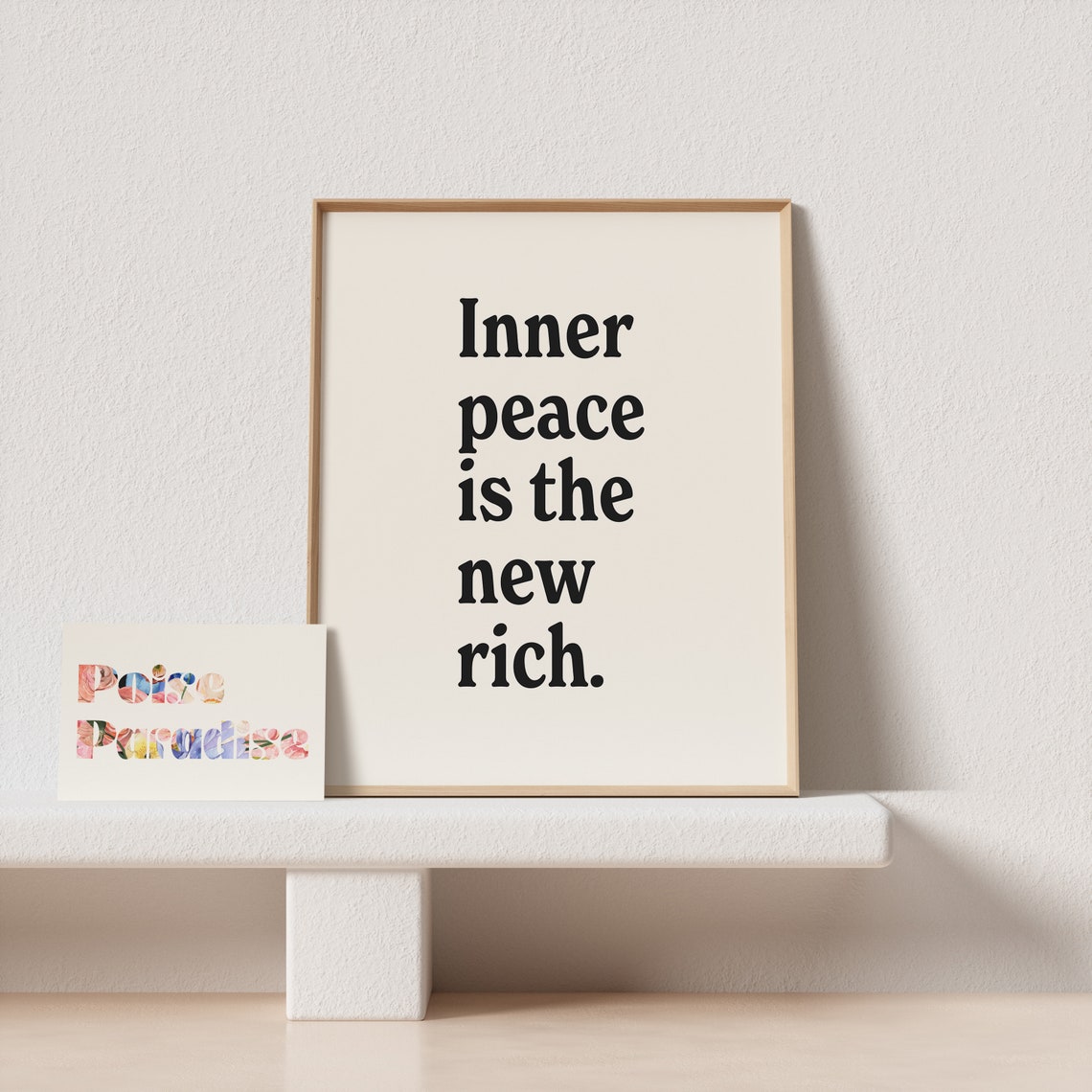 Inner Peace Is The New Rich Serif Quote Poster For Calm Mindful Spaces - Image 4